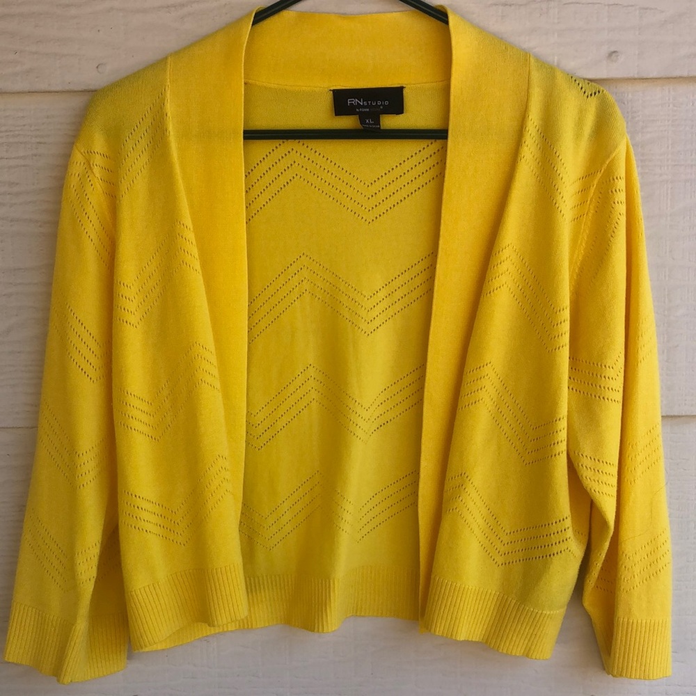 RN Studio Women's Yellow Cardigan